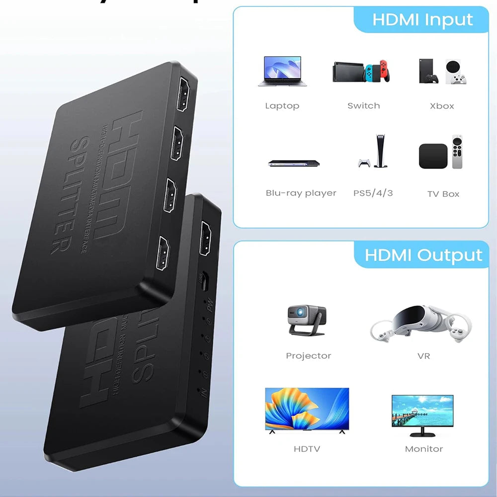 Valu 4K HDMI Splitter 1 In 4 Out