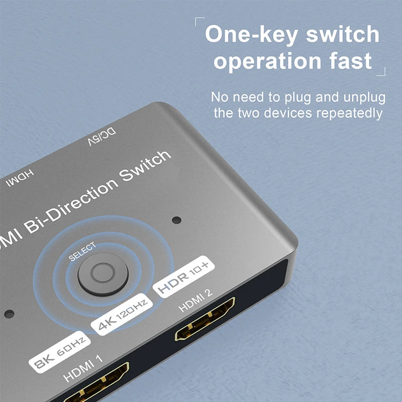 Valu 8K HDMI Switch 2-in-1 or 1-in-2