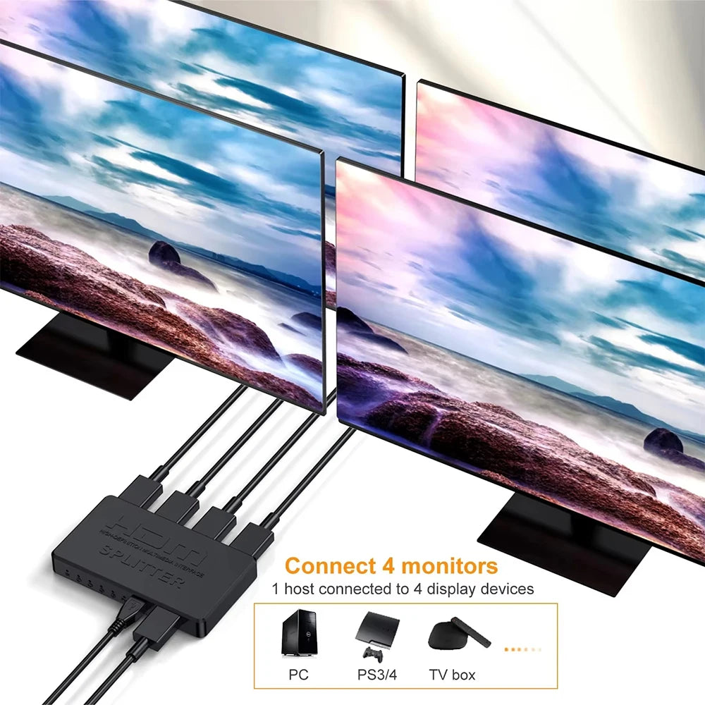 Valu 4K HDMI Splitter 1 In 4 Out