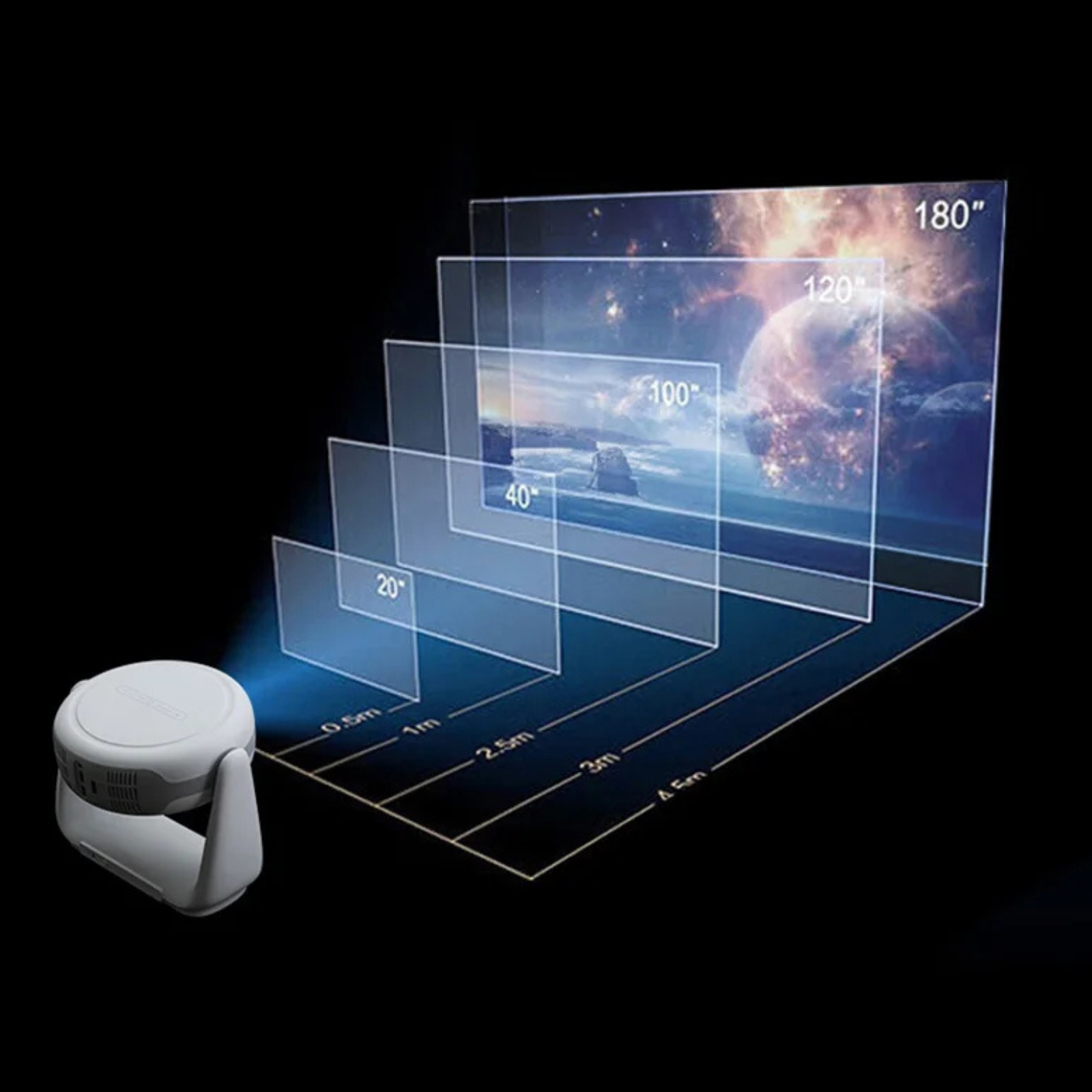 Valu Smart Projector with WiFi6 &amp; Android 11