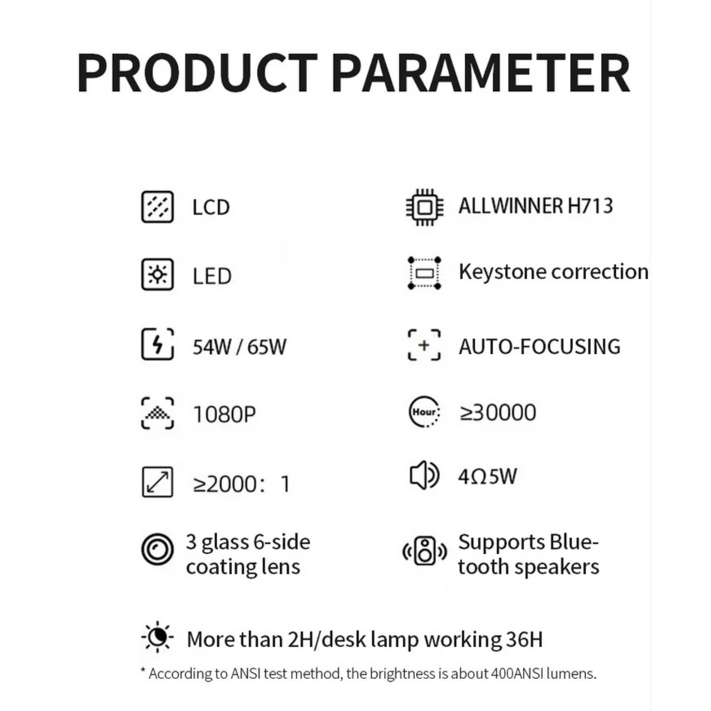 Valu Smart Projector with WiFi6 &amp; Android 11