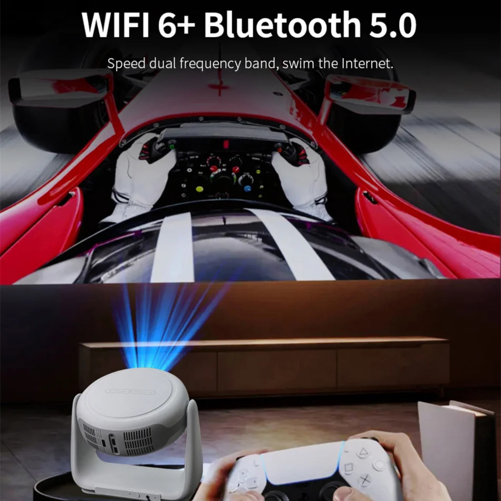 Valu Smart Projector with WiFi6 &amp; Android 11