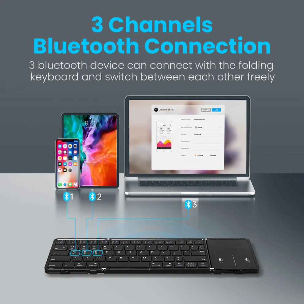 Valu Foldable Wireless Keyboard with Touchpad