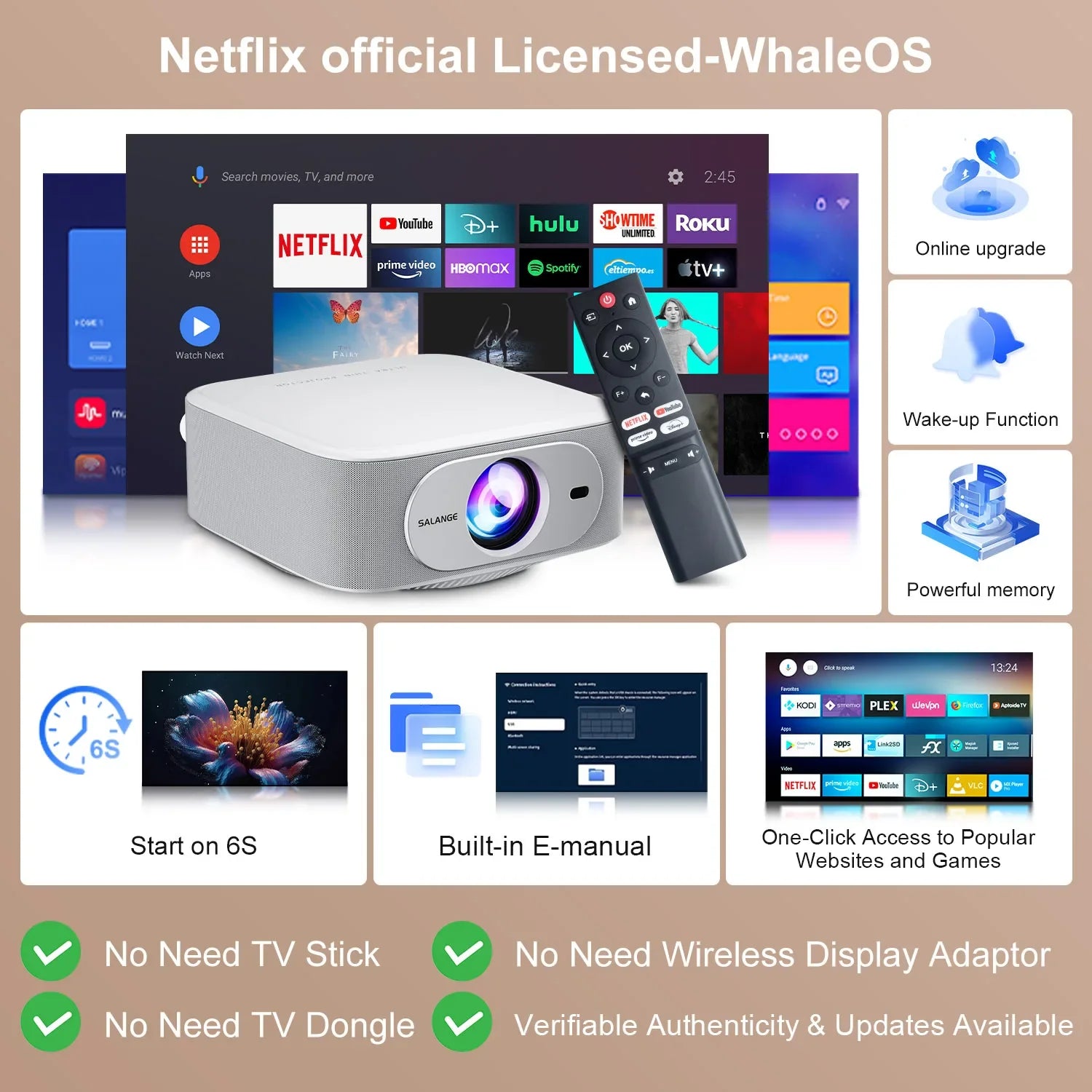 Valu P92MAX Smart Projector 