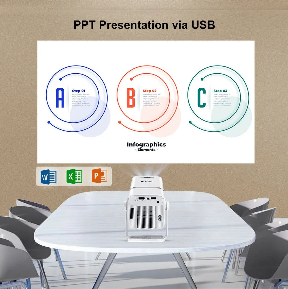 Valu TD80W 4K Android Projector – Full HD FHD, WiFi, 3D 