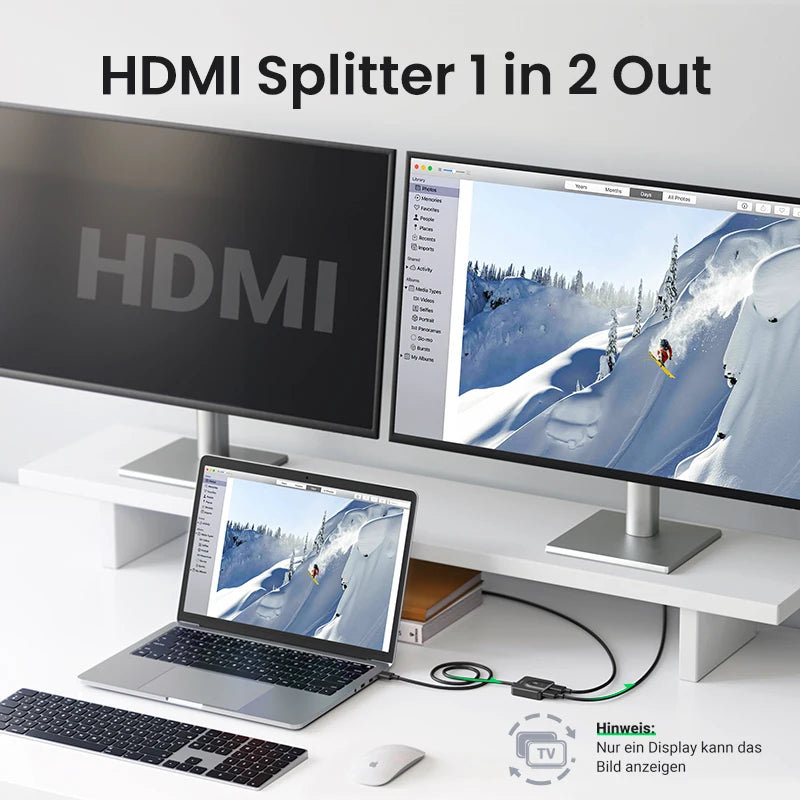 Valu HDMI Switch 4K 60Hz 2-in-1 Output