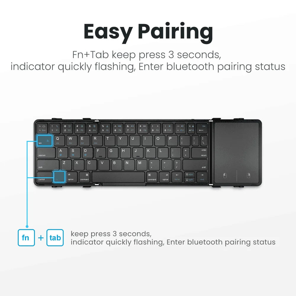 Valu Foldable Wireless Keyboard with Touchpad