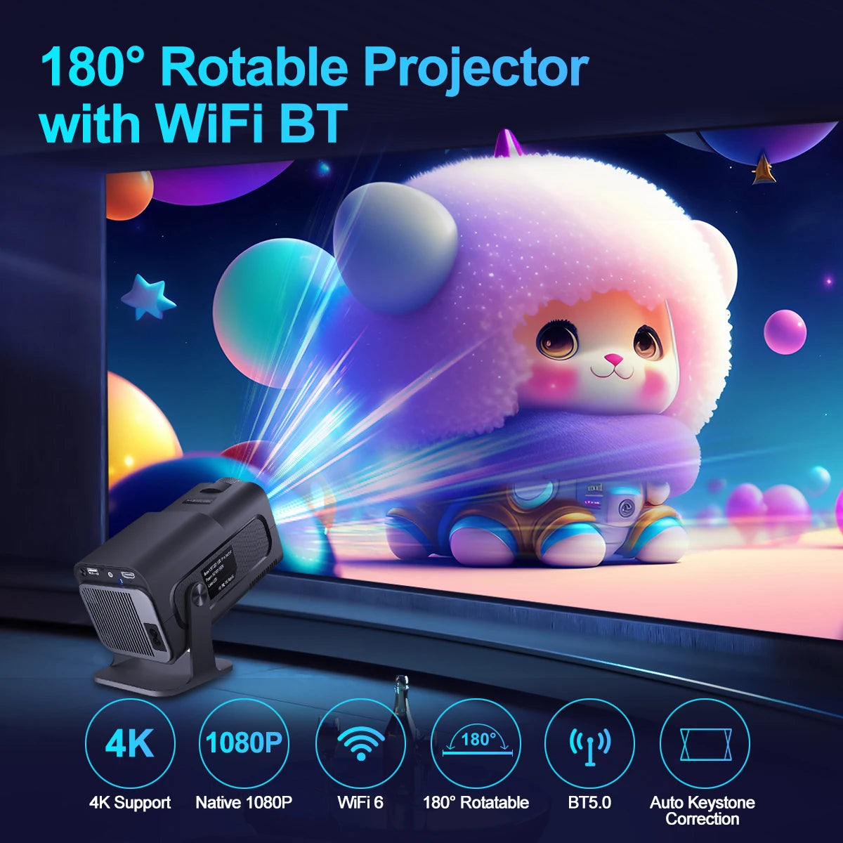 Valu HY320 Mini Projector – Native 1080P