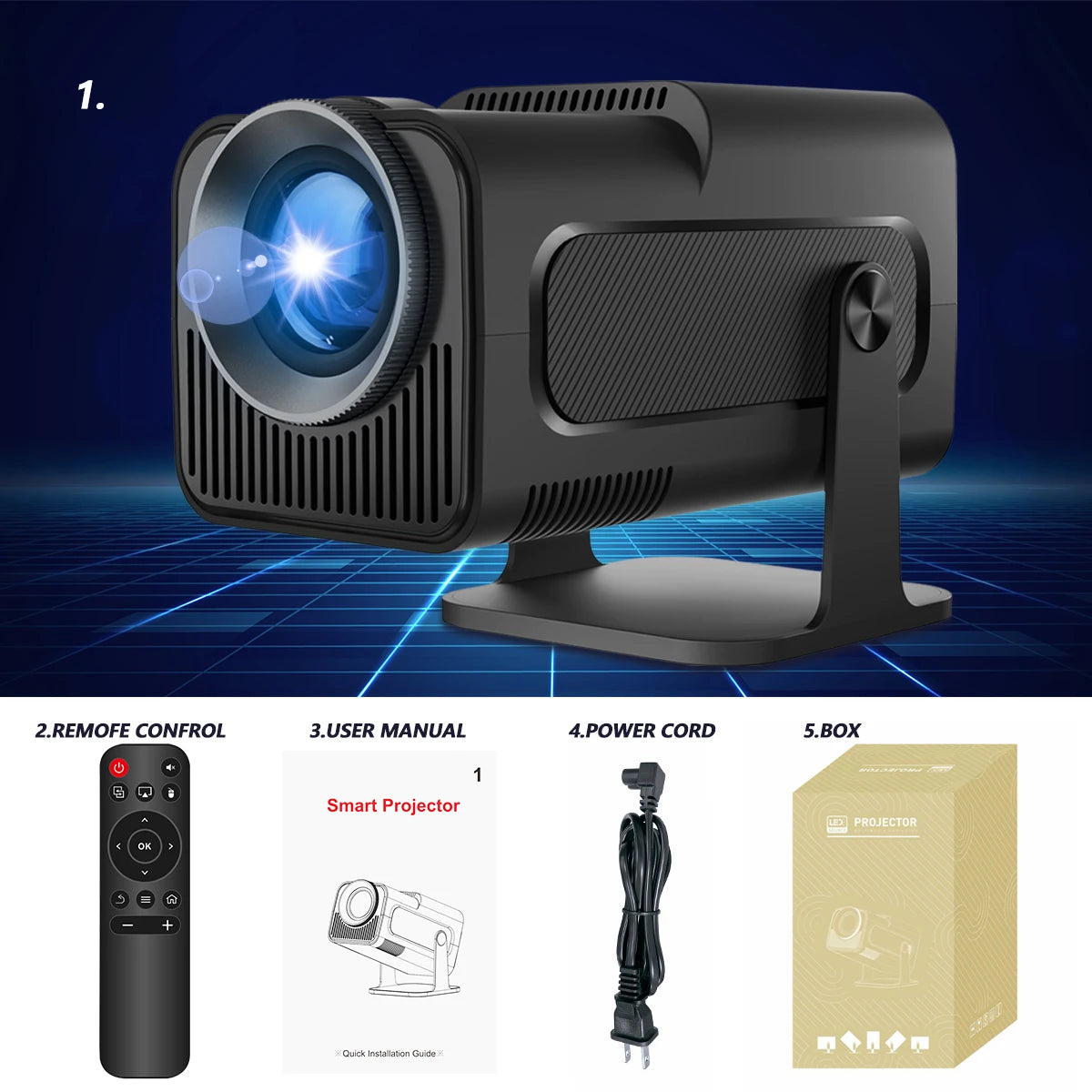 Valu HY320 Mini Projector – Native 1080P